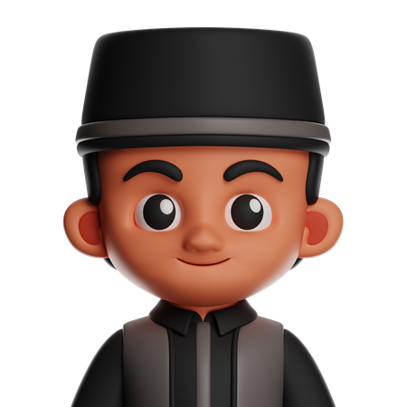 Chico islámico  3D Icon