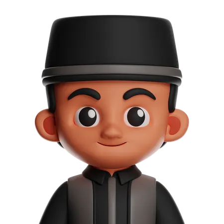 Chico islámico  3D Icon
