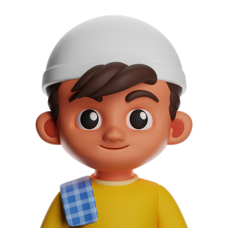 Chico islámico  3D Icon