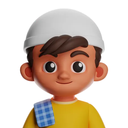 Chico islámico  3D Icon