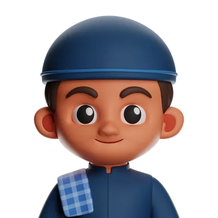 Chico islámico  3D Icon
