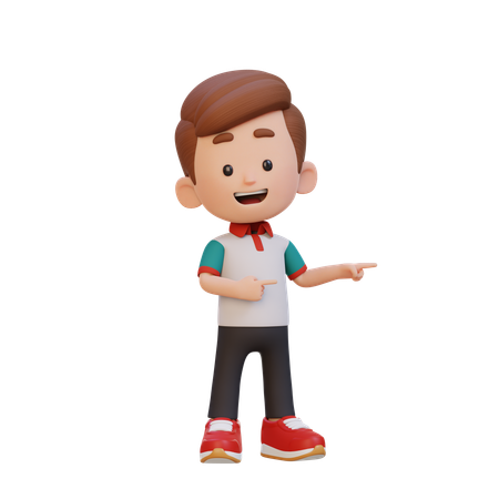 Chico lindo apuntando hacia la derecha  3D Icon