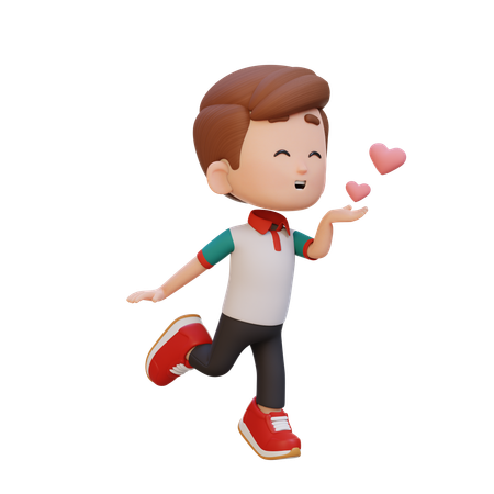 Chico lindo dando amor  3D Icon