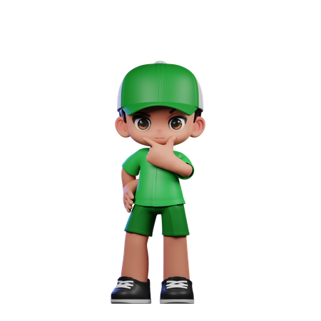 Chico lindo dando pose curiosa  3D Icon