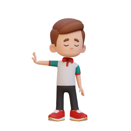 Chico lindo dando pose de rechazo  3D Icon