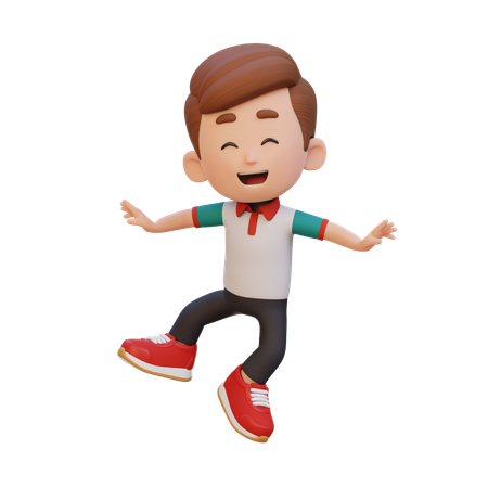 Chico lindo dando pose de salto  3D Icon