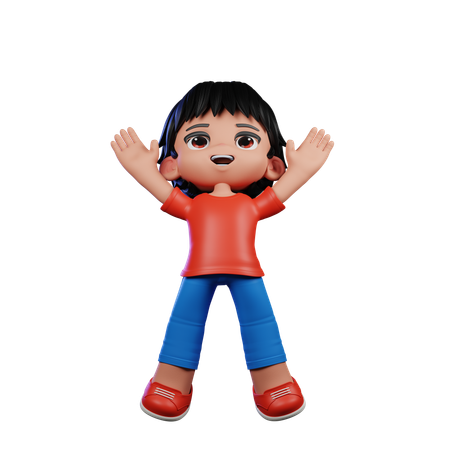 Chico lindo dando pose de salto  3D Icon