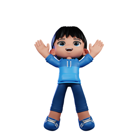 Chico lindo dando pose de salto  3D Icon