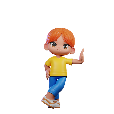 Chico lindo dando pose genial actuando  3D Icon