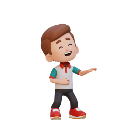 Chico lindo riendo  3D Icon
