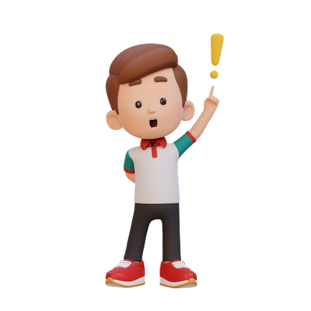 Chico lindo teniendo una idea  3D Icon
