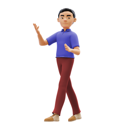 Chico mostrando algo  3D Icon