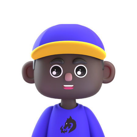 Muchacho negro  3D Icon