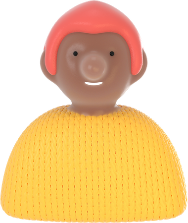 Chico negro  3D Icon