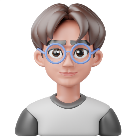 Chico nerd  3D Icon