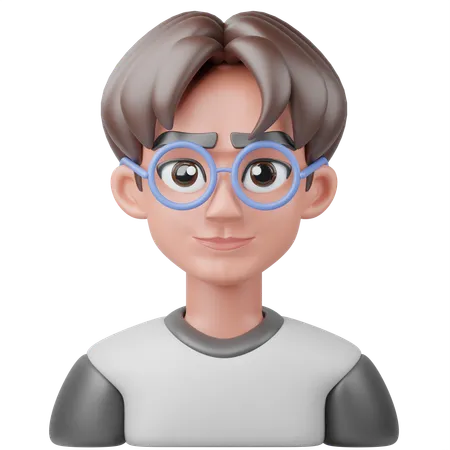 Chico nerd  3D Icon