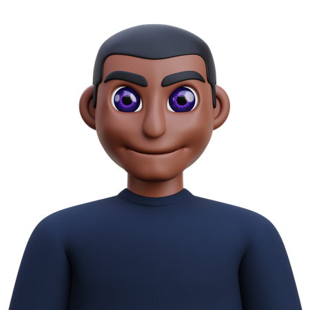 Chico oscuro  3D Icon