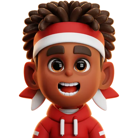 Niño papua  3D Icon