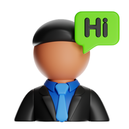 Chico traductor  3D Icon