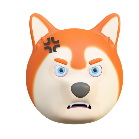 Chien en colère  3D Emoji
