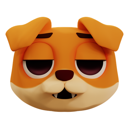 Mignon chien endormi emoji  3D Icon