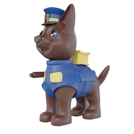 Chien policier  3D Icon