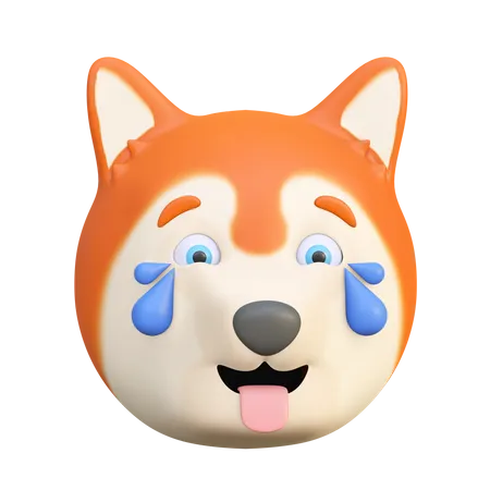 Chien qui rit  3D Emoji