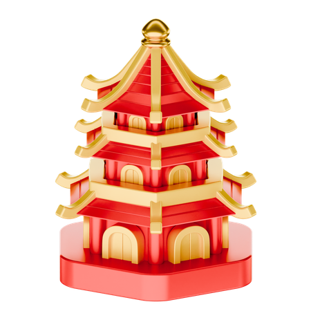 Chiense Pagoda  3D Icon