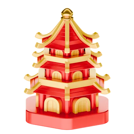 Chiense Pagoda  3D Icon