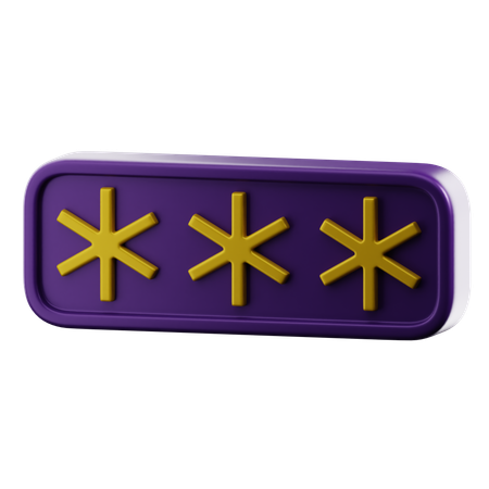 Chiffrer le mot de passe  3D Icon