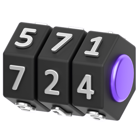 Chiffrer le numéro  3D Icon