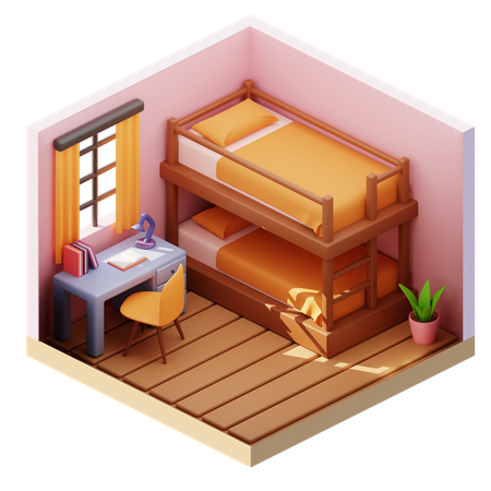 Child Bed Room  3D Icon