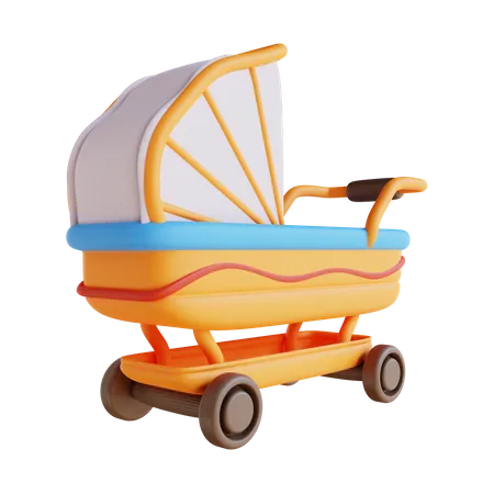 Child Pram  3D Icon