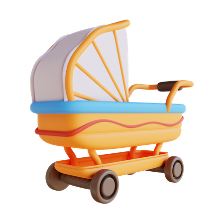 Child Pram 3D Icon