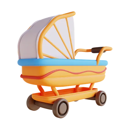 Child Pram 3D Icon
