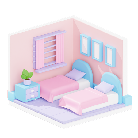 Child room  3D Illustration