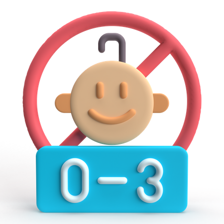 Children Age Limit  3D Icon