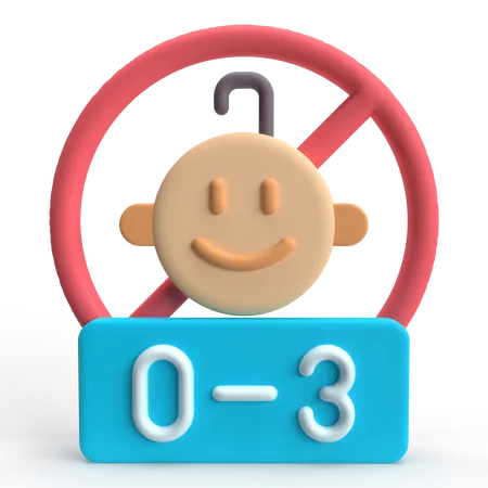 Children Age Limit  3D Icon