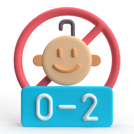 Children Age Limit  3D Icon