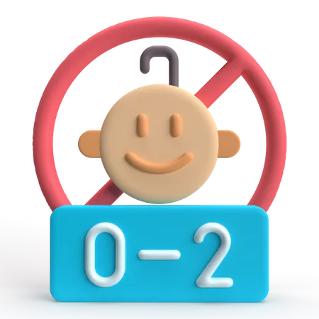 Children Age Limit  3D Icon