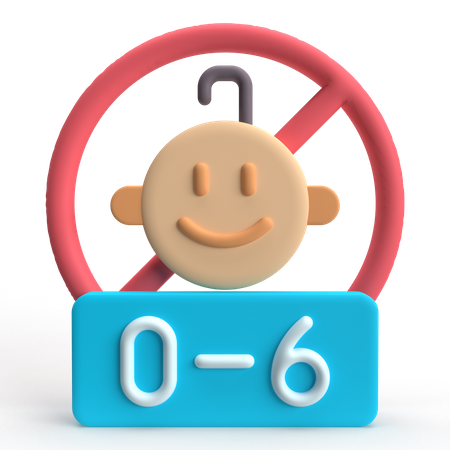 Children Age Limit  3D Icon