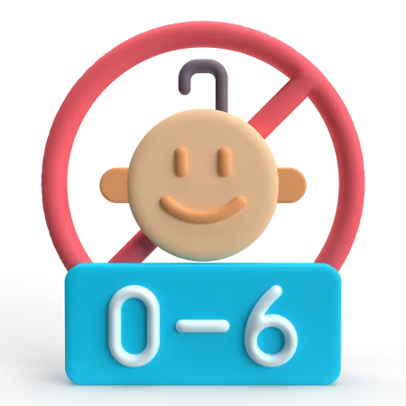 Children Age Limit  3D Icon