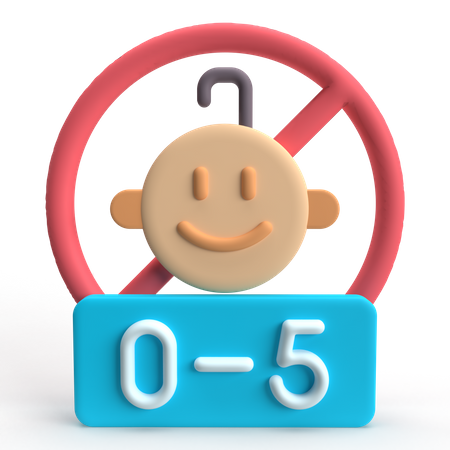 Children Age Limit  3D Icon