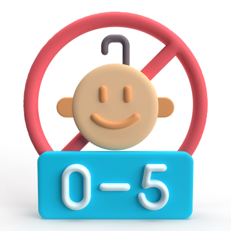 Children Age Limit  3D Icon