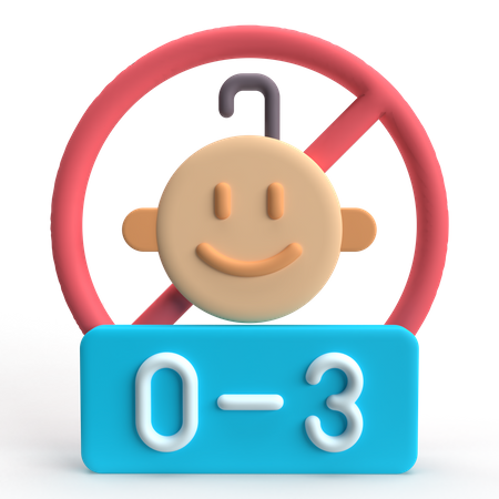 Children Age Limit  3D Icon
