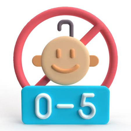 Children Age Limit  3D Icon
