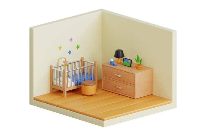 Children Bedroom  3D Icon