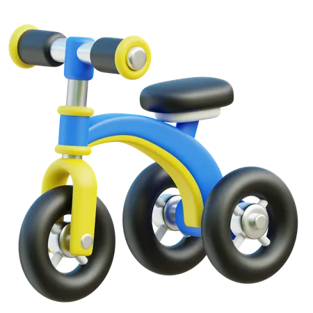 Whimsical 3 D Icon Of Childrens Bike 3D Icon