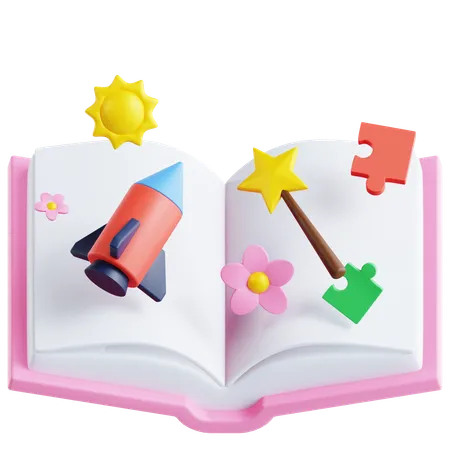 Children Book 3 D Icon 3D Icon
