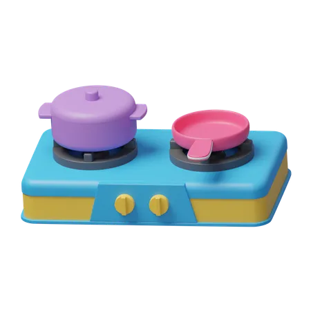 Children Cooking Set  3D Icon